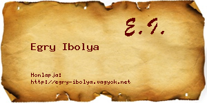 Egry Ibolya névjegykártya
