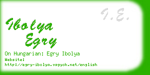 ibolya egry business card